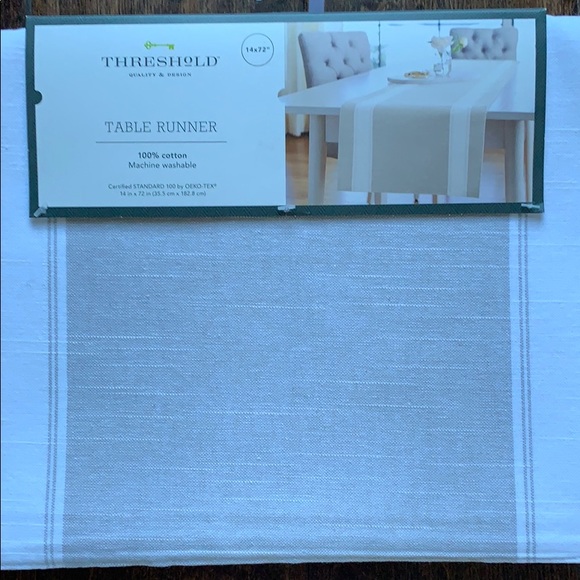 NWT 14”x72” Striped Table Runner - Picture 8 of 12